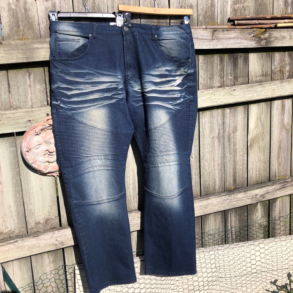 Encrypted Distressed Jeans